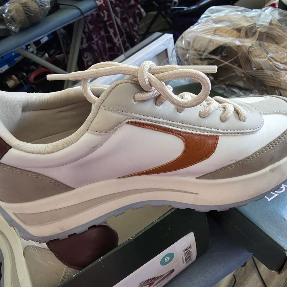 Wild Fable Women's Sneakers - White, Tan, and Brown